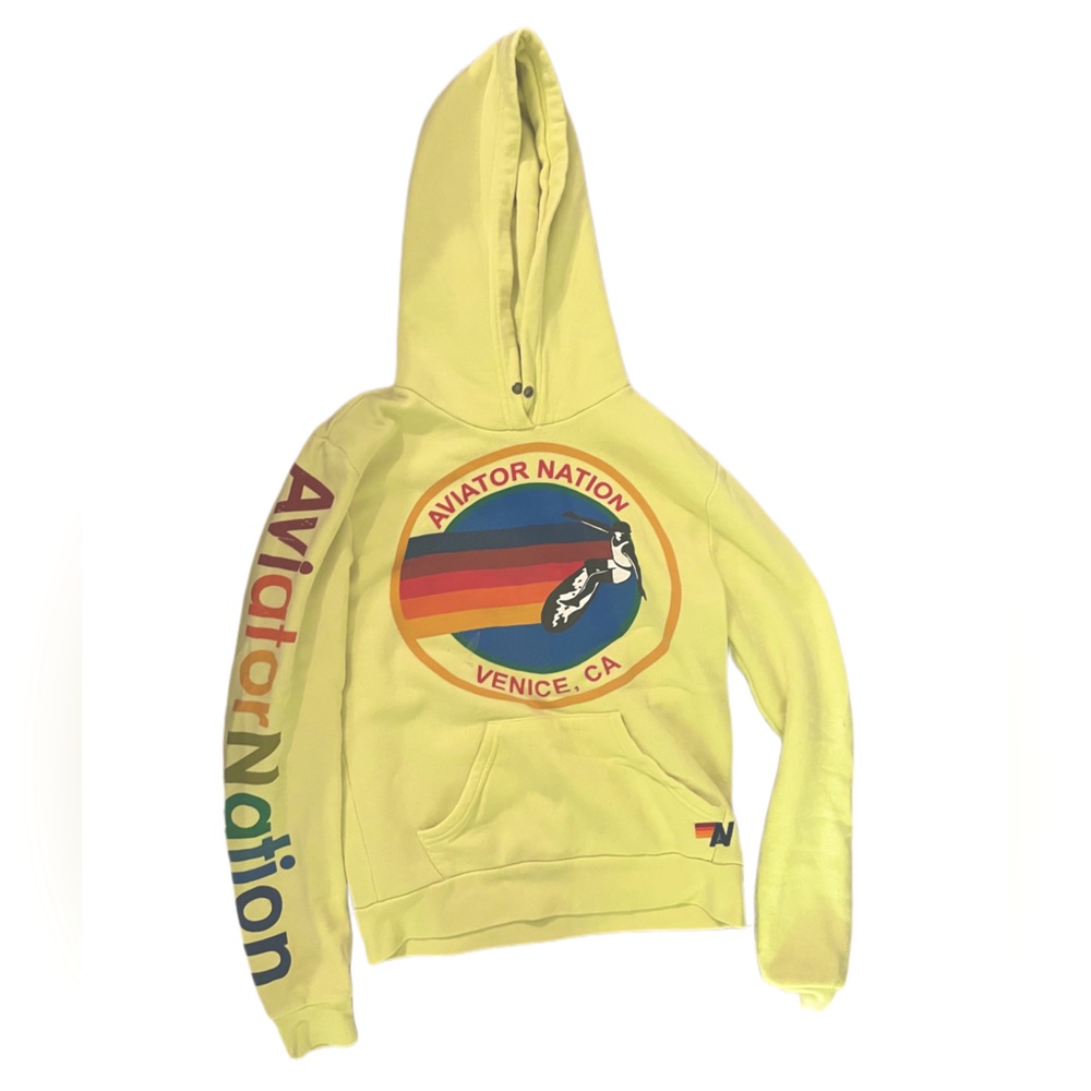 Neon Yellow Aviator Nation Hoodie